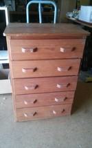 5 Drawer Crate Style Wood Dresser Chest of Drawers can ship - £79.92 GBP