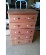 5 Drawer Crate Style Wood Dresser Chest of Drawers can ship - £78.75 GBP