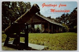 Greetings From Mississippi Old Spanish Fort Pascagoula MS Postcard W27 - £3.87 GBP