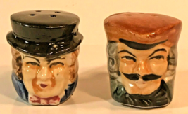 Vintage Toby Style Distinguished Gentleman Salt &amp; Pepper Shaker 1 7/8&quot;Ta... - $12.19