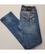 Miss Me JE5002T18L Straight Leg Women&#39;s Jeans Size 26 Measures 28x31 REA... - $19.34