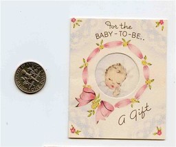 Tiny For the Baby to Be Gift Card and Envelope 2 1/8&quot; x 2 5/8&quot; - £9.48 GBP