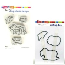 Stampendous Manger Sheep Stamp and Coordinating Die Sets QS5010 and QD5010 - £19.60 GBP