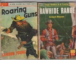 Roaring Guns (Young ) 1949 &amp; Rawhide Range (Haycox) 1952 Pop. Lib. westerns - £19.85 GBP