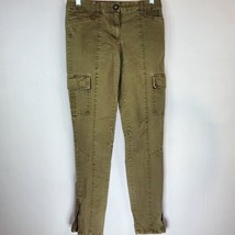 Boden Womens Green Mid Rise Cargo Pants Size 4 Regular With Ankle Zippers - £27.70 GBP