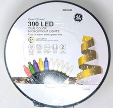 GE 6030296 300CT DUAL COLOR MICROBRIGHT LED MULTICOLOR/WHITE 8 IN 1 62' ... - $19.98