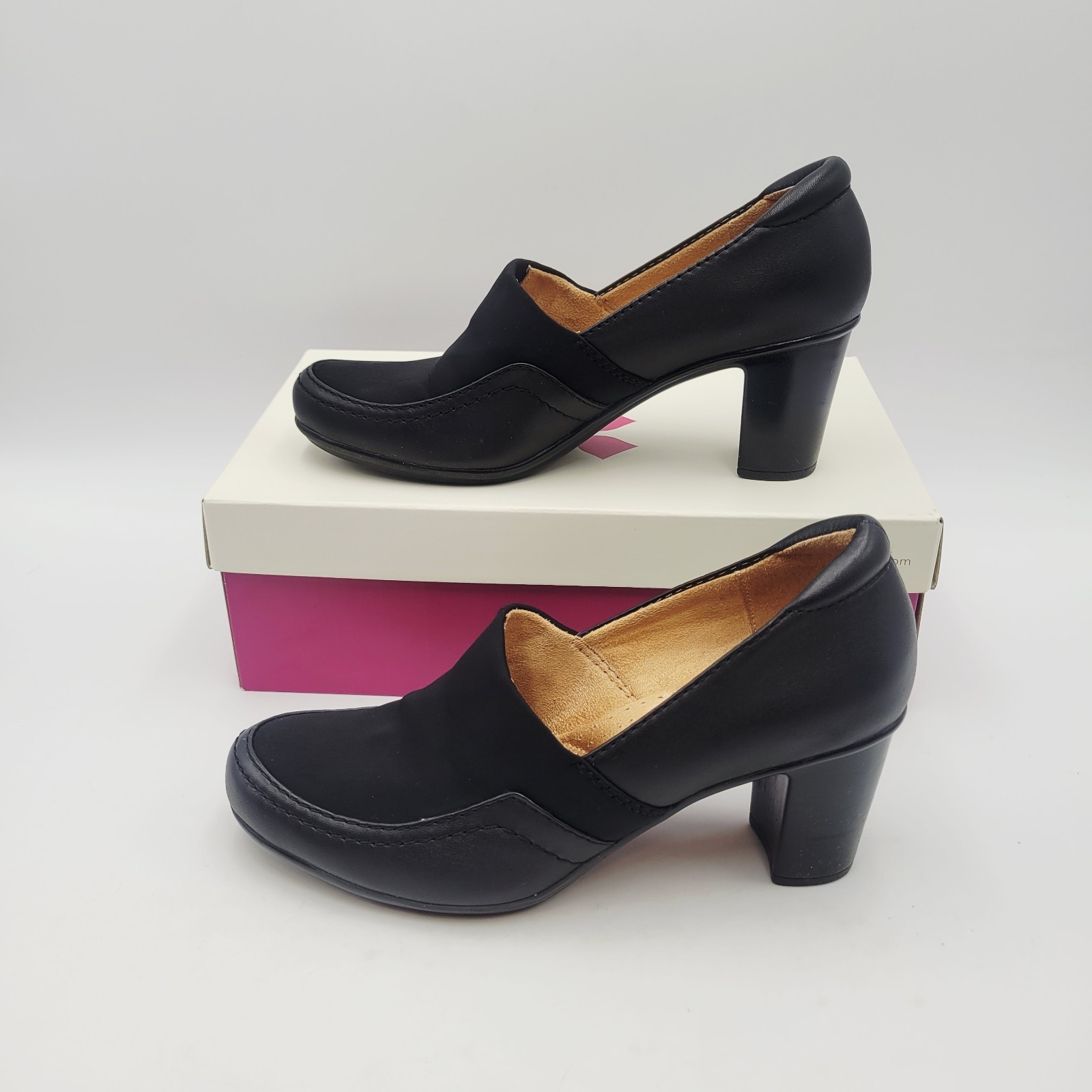 Naturalizer Black Leather Shoes Womens Sz 8 Quebec Vtg Item image 3