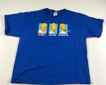 The Simpsons Maglia Extra Grande Blu Homer Ciambelle 2004 Made IN USA Co... - £22.24 GBP