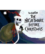 The Nightmare Before Christmas JACK SANTA MOON Cross Stitch Pattern - £3.89 GBP