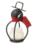 Adorable 3-D SNOWMAN Wrought Iron Tea Candle Stand Holiday Decor Holder ... - £33.01 GBP