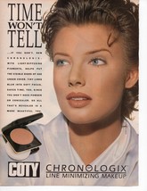 Coty Chronologix Foundation Makeup Vintage Print Ad Glamour March 1993 - $2.99