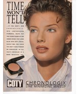 Coty Chronologix Foundation Makeup Vintage Print Ad Glamour March 1993 - $2.99