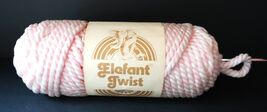 Vintage Elefant Twist Yarn Pink and White 50 Yards 7mm for Macramé Craft... - $9.99