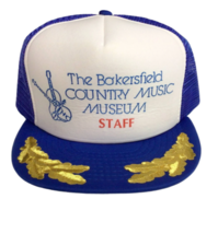 NOS Vintage The Bakersfield Country Music Museum Staff Snapback Mesh Hat... - $28.98