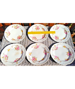 Edwin M. Knowles Blossom Time 1940s Dinner Plates 9 1/4 In. Set of 6 CRA... - £23.79 GBP