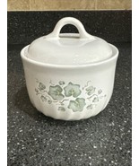 Vintage Corelle Coordinates CALLAWAY Green IVY ceramic sugar bowl w/lid - £9.64 GBP