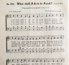 1883 Gospel Hymn What Shall I Do Sheet Music Victorian Religious Church ... - $19.99