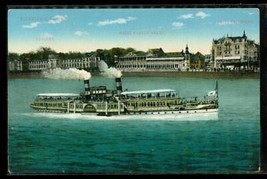 Vintage Travel Paper Postcard Hotel Nassau Kaiserhof Krone Steamboat Bei... - £7.78 GBP