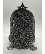 Carson Pewter Christmas Tree Candle Jar Holder Vintage 1997 Holiday Decor - $24.74