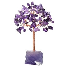 Amethyst Healing Crystal Tree, Natural Crystals Gemstone Stone Base Copp... - £8.59 GBP