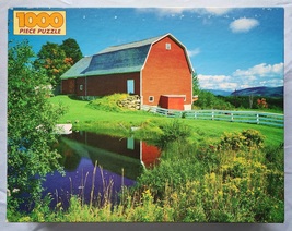 New Sealed Golden Western Publishing 1000 Piece Jigsaw Puzzle Barn and Pond USA - $22.00