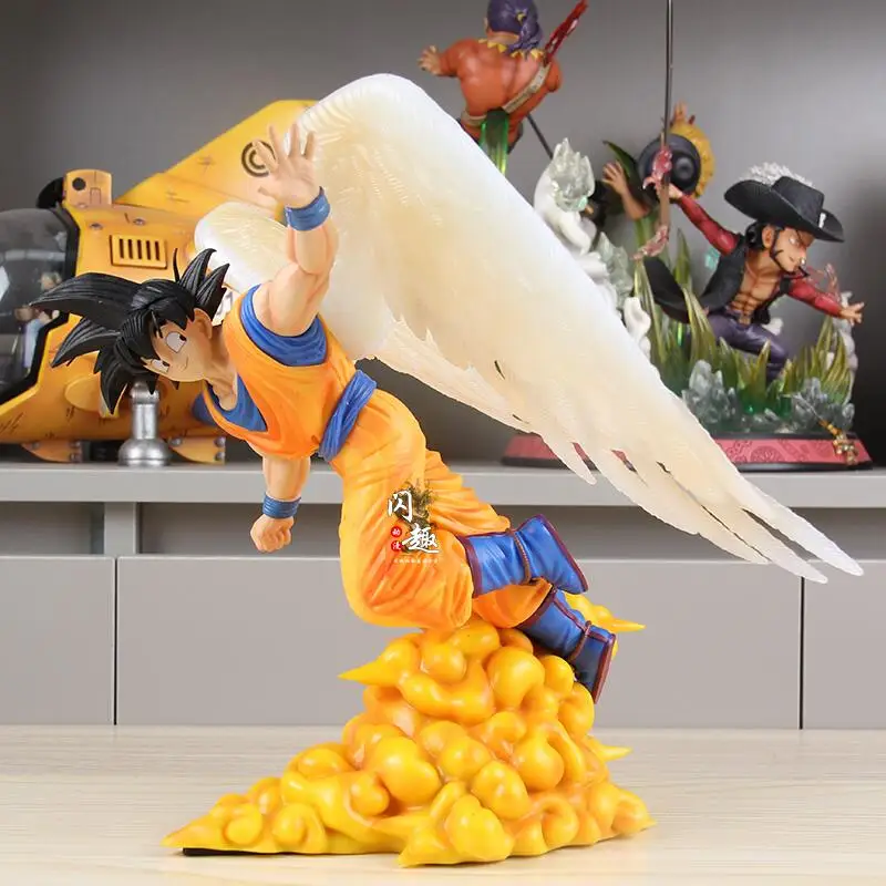 Dragon Ball Z Anime Figure Son Goku Angel Wing 28cm GK PVC Statue Model Figurine - £44.08 GBP+