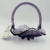 Fenton Basket 95th Anniversary Amethyst Thistle Pattern Home Decor Tags USA - £66.05 GBP