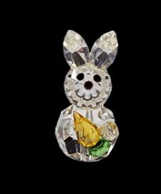 Iris Arc Crystal Miniature Easter Bunny Rabbit W Carrot Figurine - £27.78 GBP