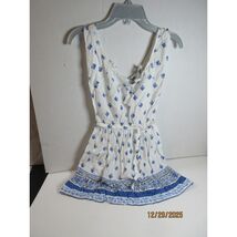The Childrens Place Girls White Blue Floral Print Romper Size S 5/6 - $12.46