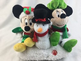 Disney Dan Dee Collector Mickey Minnie Mouse Snowman Musical Plush Pals - £39.05 GBP