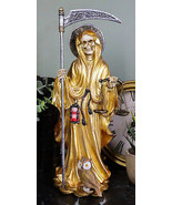 Standing Santa Muerte Holding Scythe and Scales of Justice in Gold Robe ... - €37,74 EUR