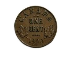 1920 Canada Small One Cent Coin Circulated VG - $1.76