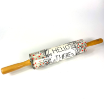 Anthropologie Molly Hatch *Hello There* Ceramic Red Polka Dot Rolling Pin - £19.37 GBP