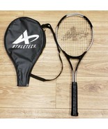 Athletech Tennis Racket with Cover L2: 4 1/4&quot;L Grey And Black  - £9.94 GBP