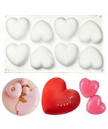 Silicone Molds Chocolate, Mousse, Cake Heart Shape Pastry, Brownie Jelly... - £10.03 GBP