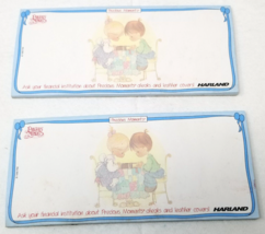 Precious Moments Bank Advertising Harland Checks Kids Praying Vtg 1990s Set of 2 - £13.15 GBP