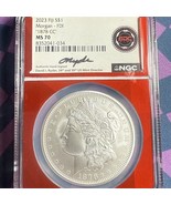 2023 Fiji Morgan Dollar &quot;1878 CC&quot; S$1 NGC MS 70 FDI David J. Ryder Signed - $2,793.69 MXN