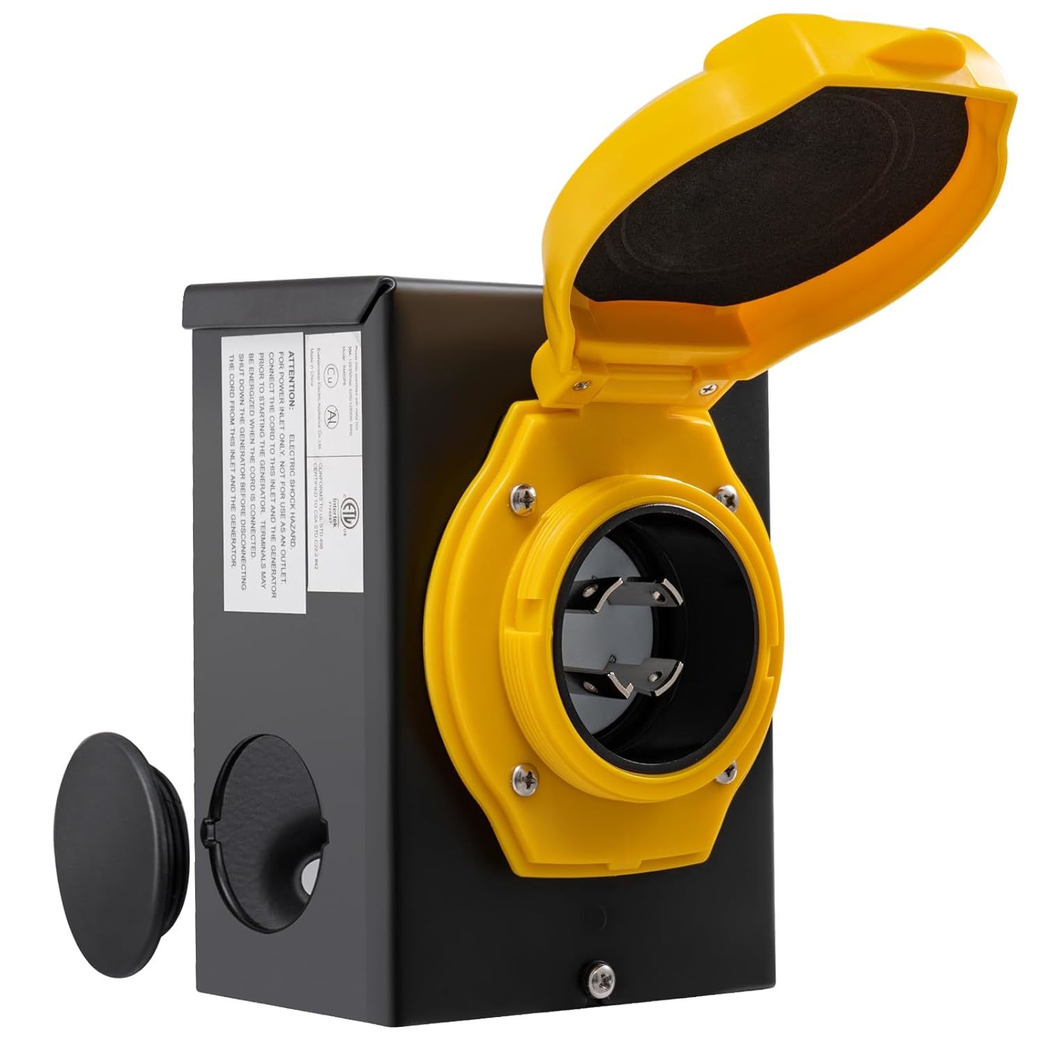 Tecspace 30 Amp Generator Inlet Box, Nema L14-30P Power Inlet Box,, Etl ... - $35.99