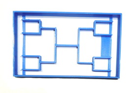6x Playoff Bracket Fondant Cutter Cupcake Topper 1.75 IN USA FD2419 - $7.99