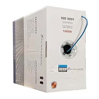 Cat6 Plenum (Cmp) 1000Ft Cable, 23Awg | 100% Solid Bare Copper | 550Mhz | Unshie - £291.11 GBP