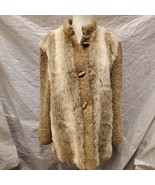 Vintage Dubrowsky &amp; Perlbinder Women&#39;s Beige Fur Jacket with Buttons - £116.80 GBP