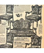 1969 Parlor Suite 5 pc Set 1901 Repro Advertisement Sears Furniture DWU17D - €21,46 EUR 1969 Parlor Suite 5 pc Set 1901 Repro Advertisement Sears Furniture DWU17D - €21,46 EUR