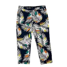 Banana Republic Size 10 Avery Pants Palm Print Crepe Crop Cool Combo Mid Rise - $17.66