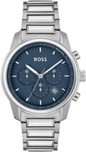 Hugo Boss Boss Trace Cadran Bleu Chronographe Montre Homme HB1514007 Neuf Boite - £105.49 GBP