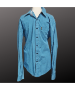 Cinch Mens Teal Long Sleeve Western Show Shirt Size Medium Pre-Loved+ - $49.99