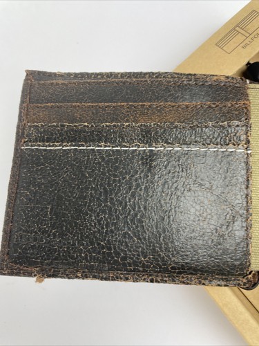 Bill Adler 1981 Brown Men's Bifold Leather Wallet Slim Billfold Wallet Handmade Item image 3