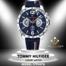 Tommy Hilfiger Herren-Armbanduhr, Quarz, blaues Silikonarmband, blaues... - £95.83 GBP