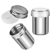 2Pcs Powdered Sugar Shaker Duster, Cinnamon Shaker Flour Sifter, 7Oz Sta... - £11.17 GBP