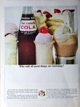 Canada Dry low calorie COLA deserts cakes ice cream 1964 Vintage print ad - £7.83 GBP