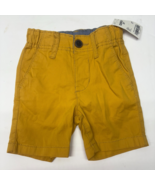 OshKosh B&#39;Gosh 2T Mustard Yellow Boys Elasticized Waist Long Shorts NEW - $13.54 CAD
